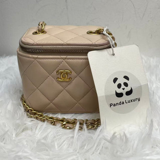 (Preowned) CHANEL Golden Ball Small Box Sheepskin Chain Bag Single Shoulder Crossbody Bag