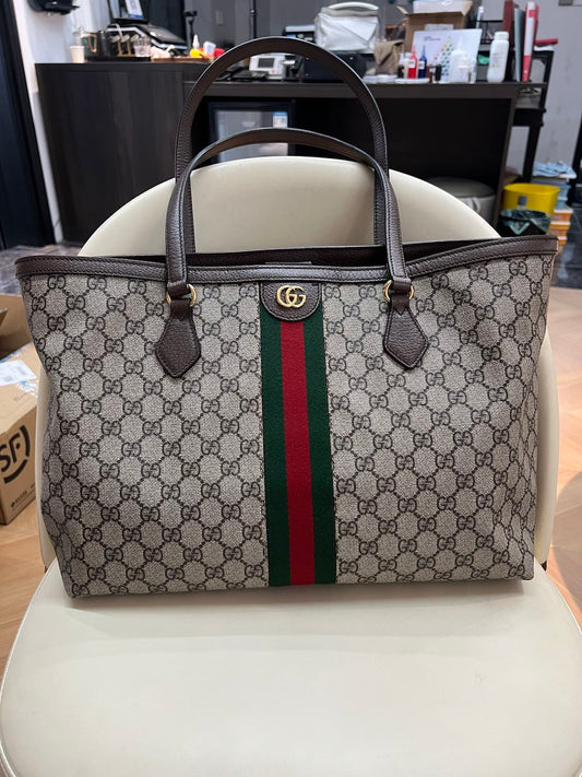 (Preowned) GUCCI Ophidia MM Ebony/Brown