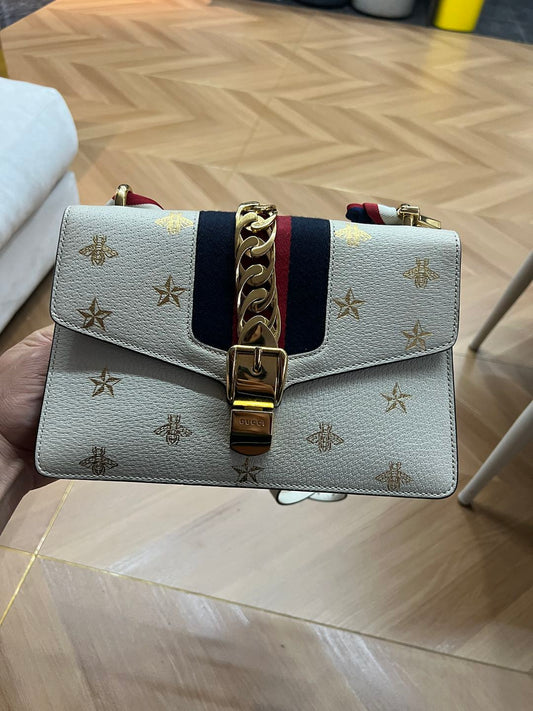 (Preowned) GUCCI Sylvie White