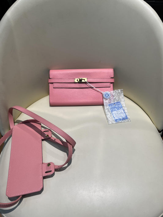 (Preowned) HERMES Kelly To Go 1Q Rose Confett&nbsp;